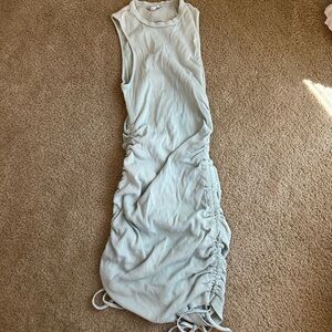 Garage Light Sage Green Ruched Tank Dress
